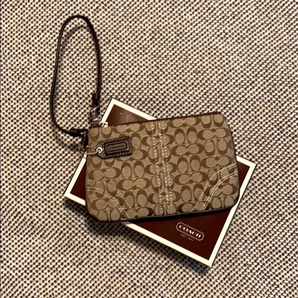Coach corner zip wristlet